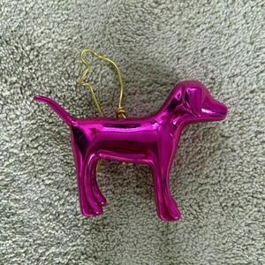Y2K 2000s Victoria's Secret pink dog ornament